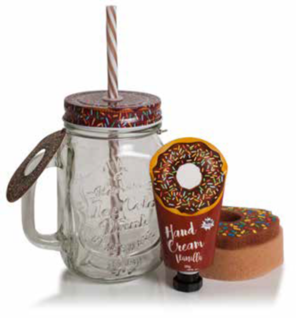 Bath Set Crystal Jar - Donut Vanilla Nr. POK.1662